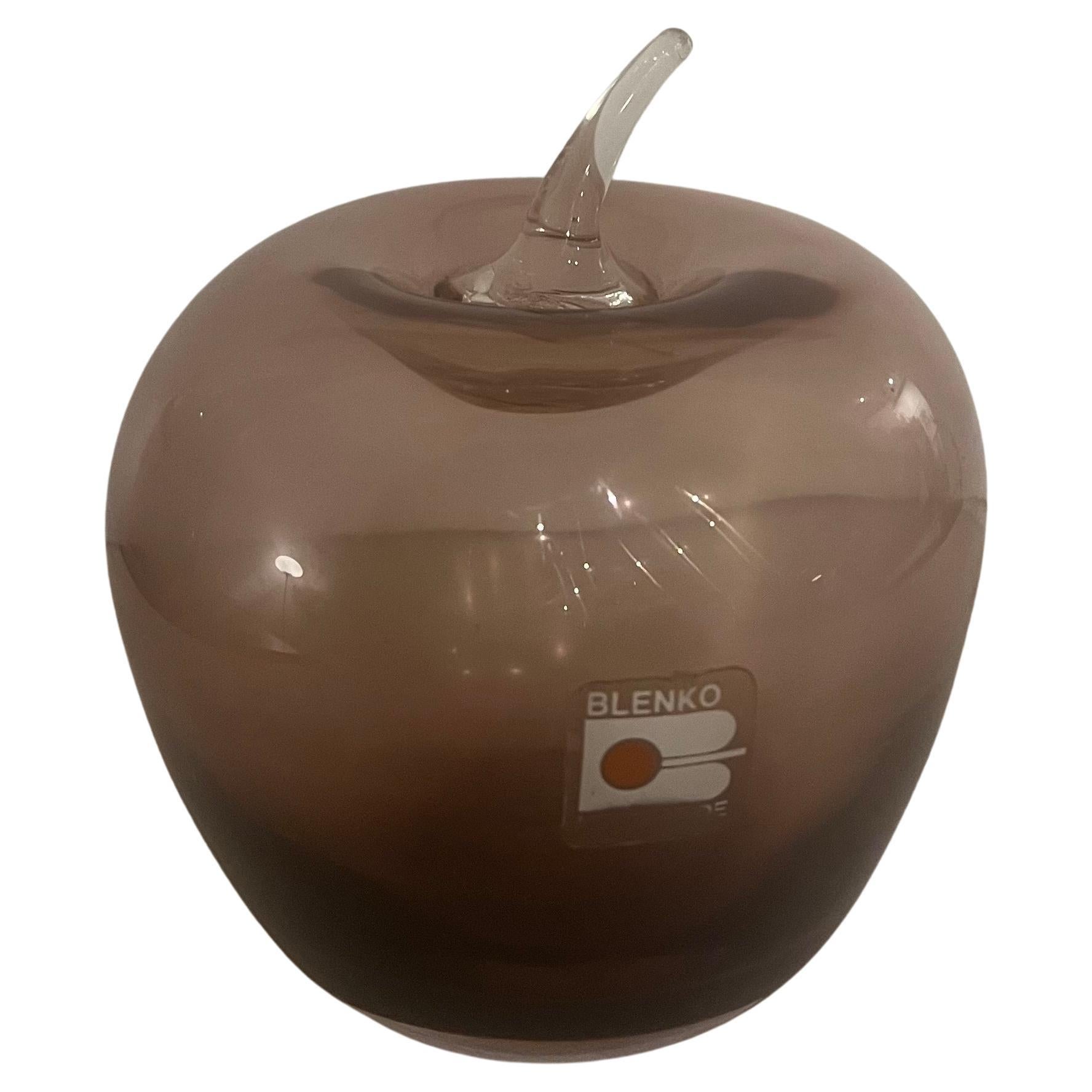 Mid-Century Modern American Mid Century Blenko Glass Apple For Sale