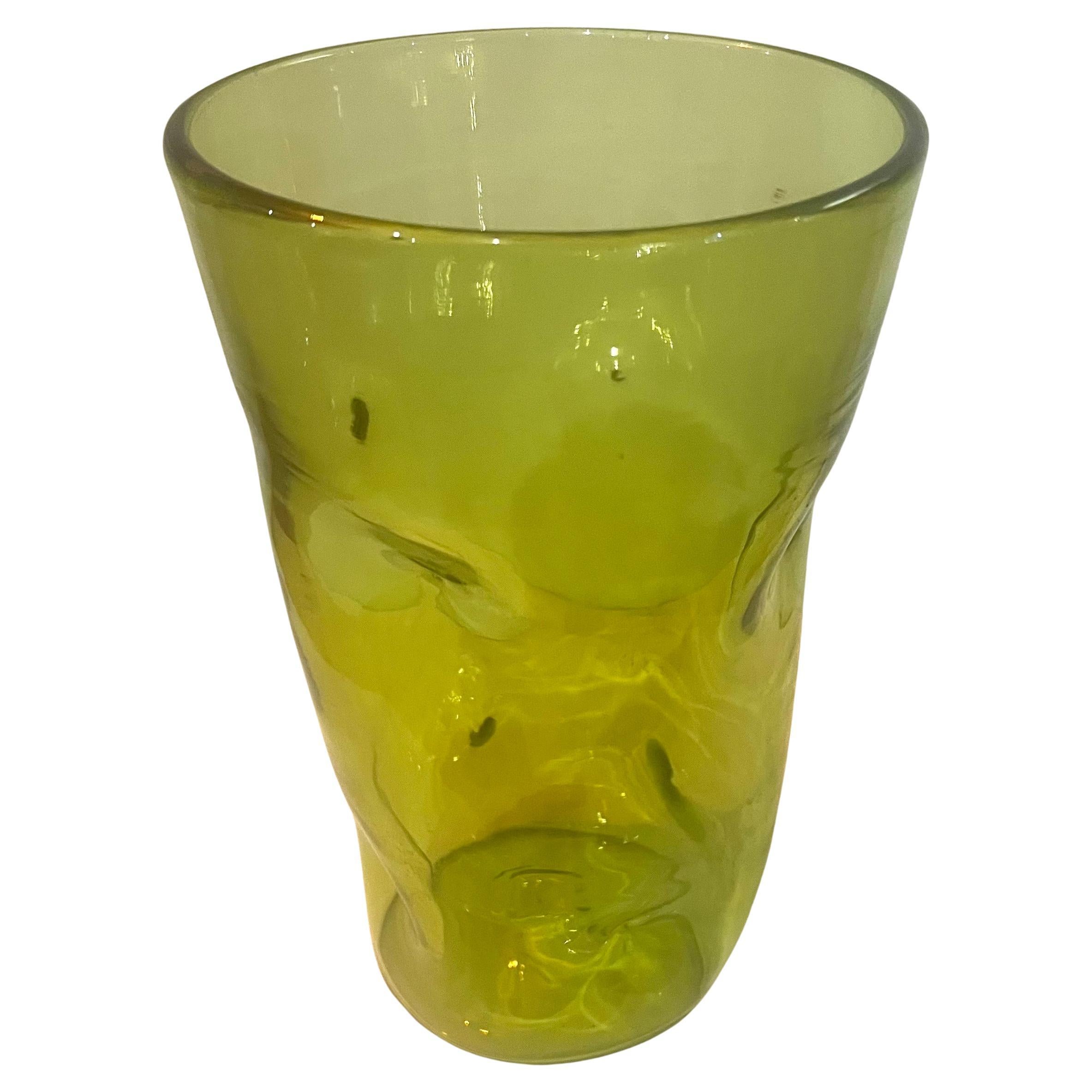 American Mid century Blown Glass Vase by Blenko 1970's