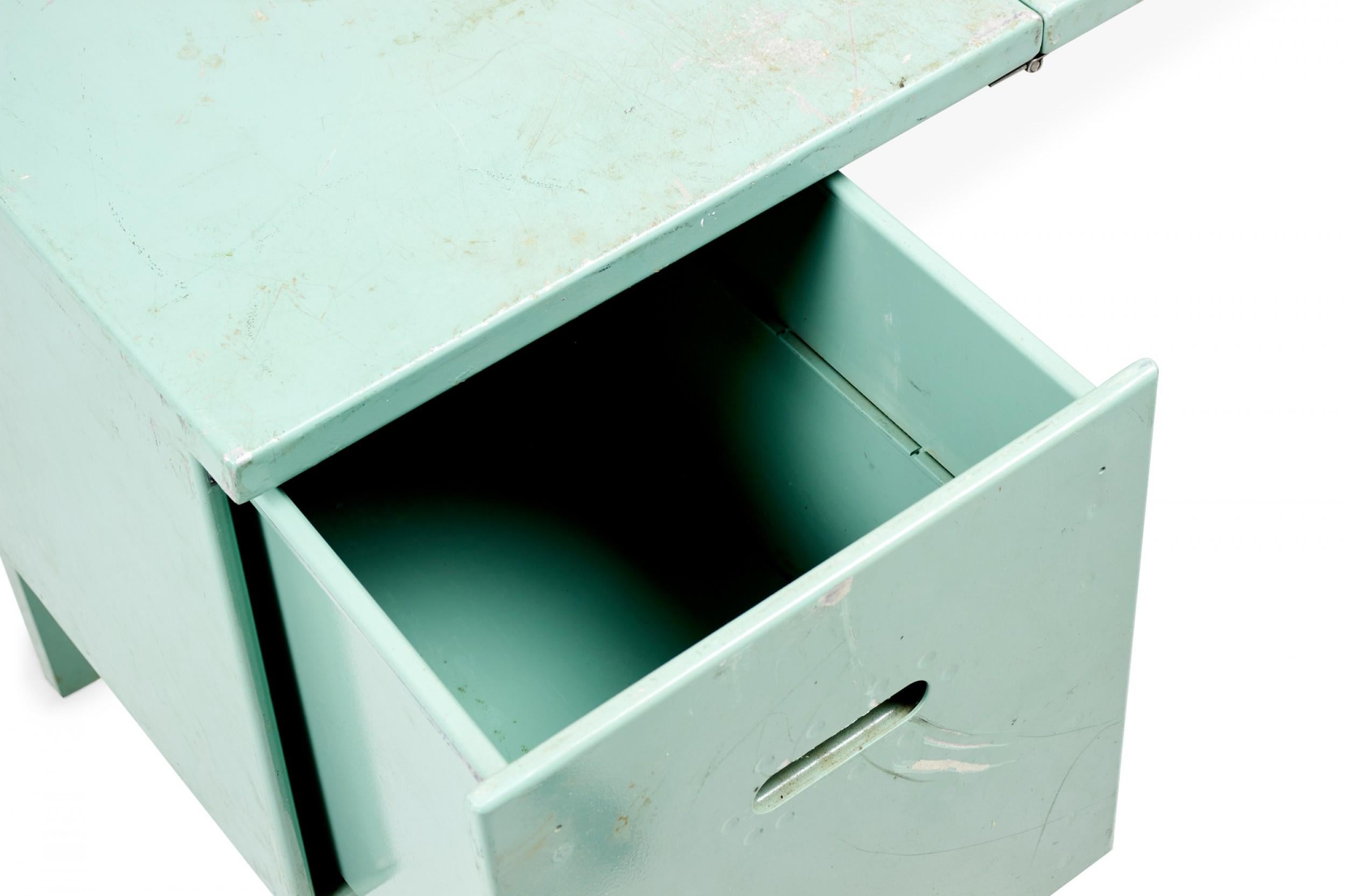 American Mid-Century Blue Coated Aluminum Folding Army Desk 5