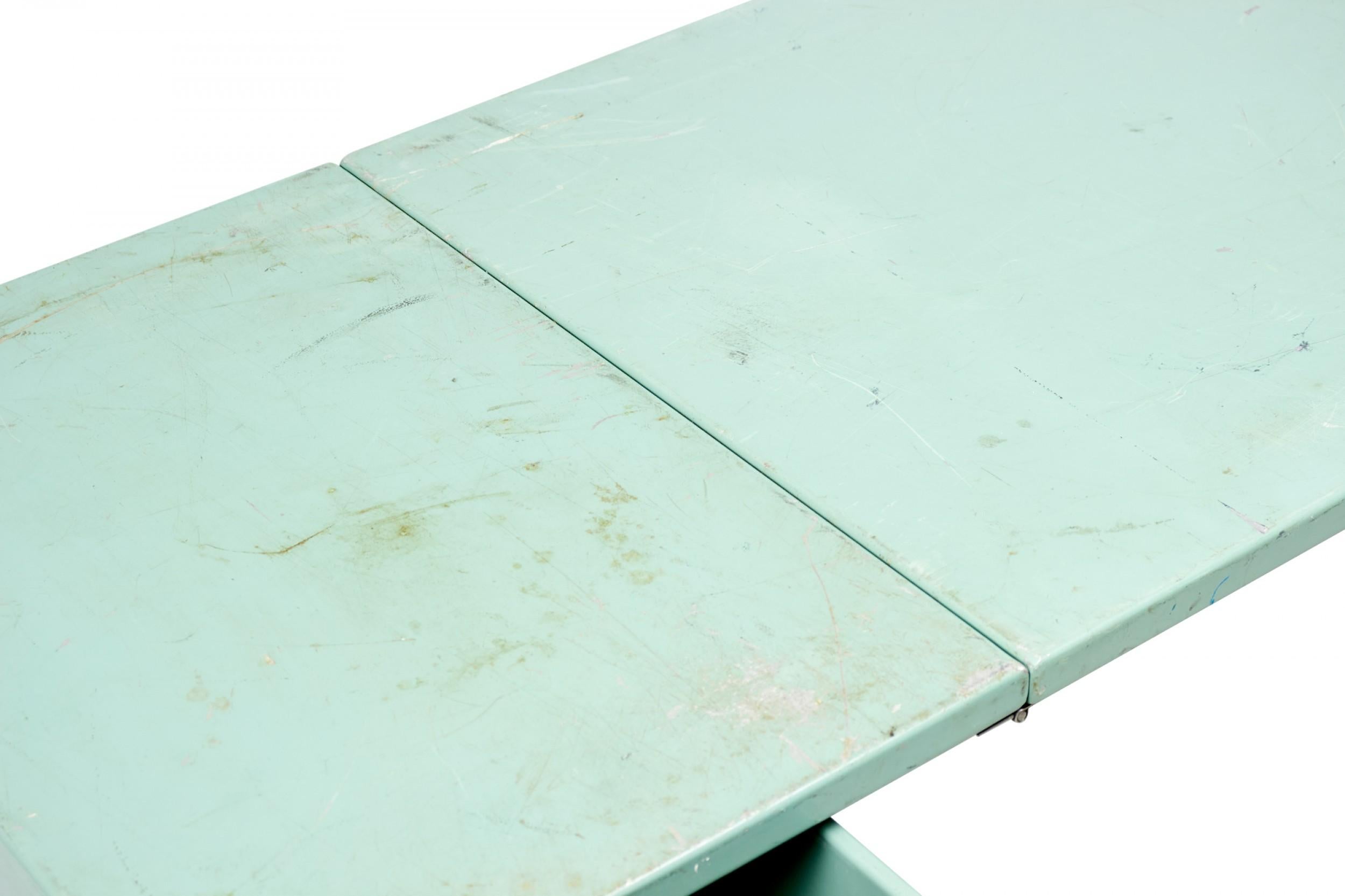 American Mid-Century Blue Coated Aluminum Folding Army Desk 6