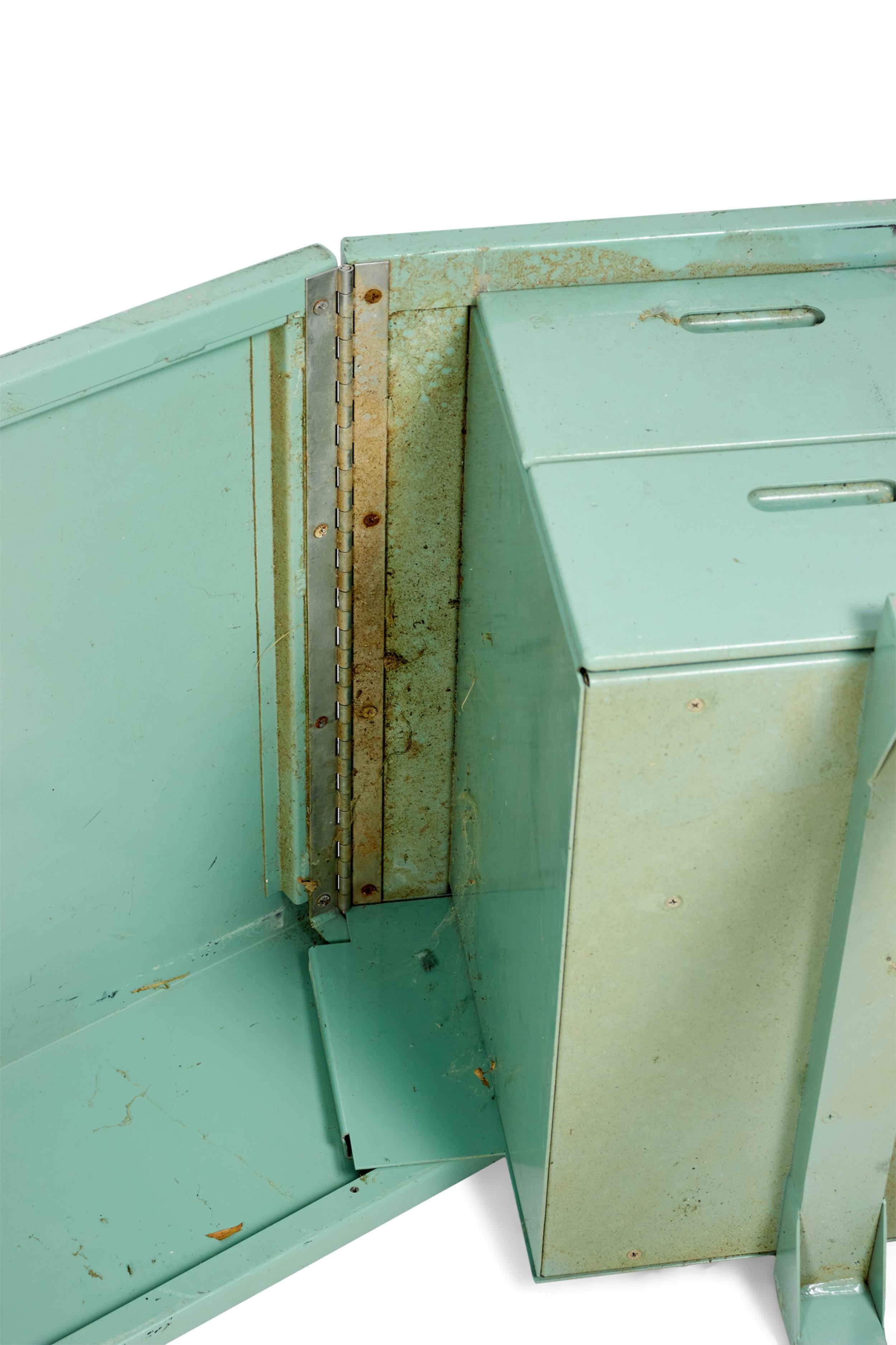 American Mid-Century Blue Coated Aluminum Folding Army Desk 7