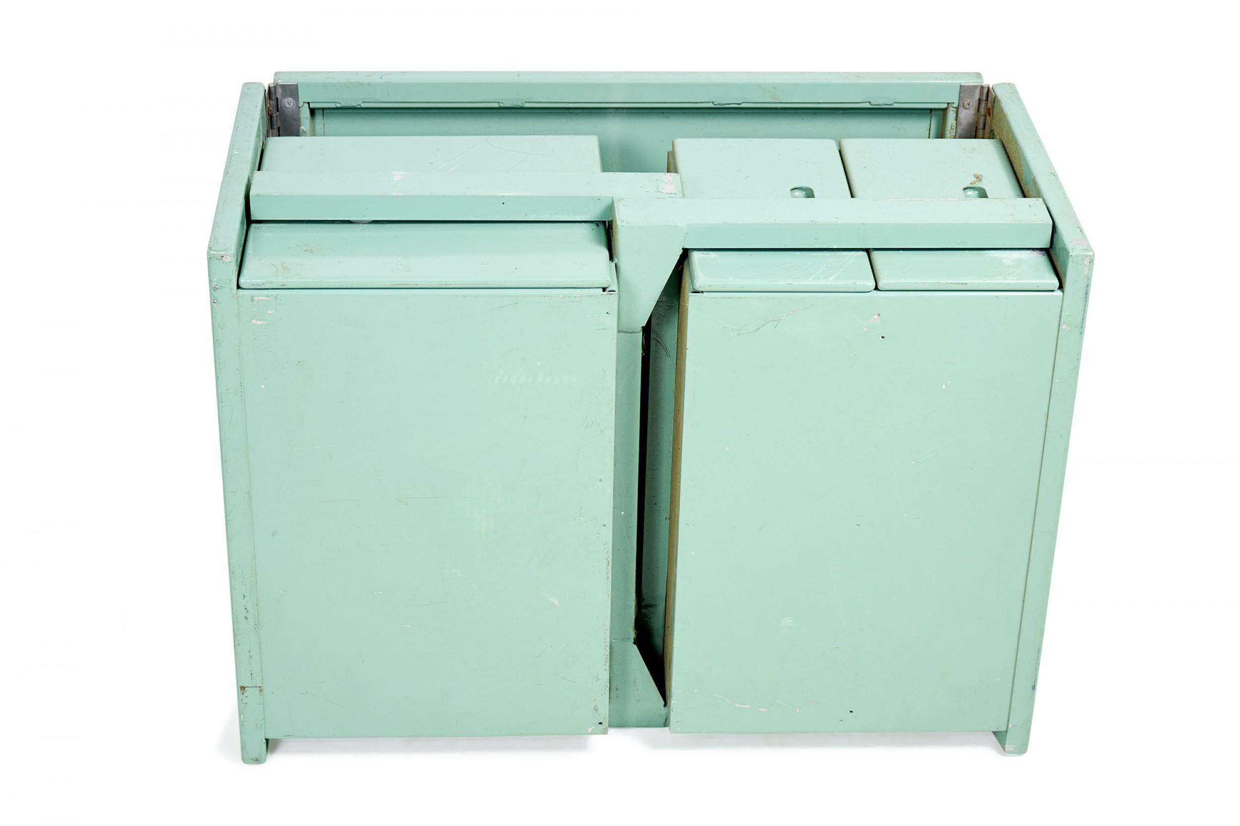 American Mid-Century Blue Coated Aluminum Folding Army Desk 9