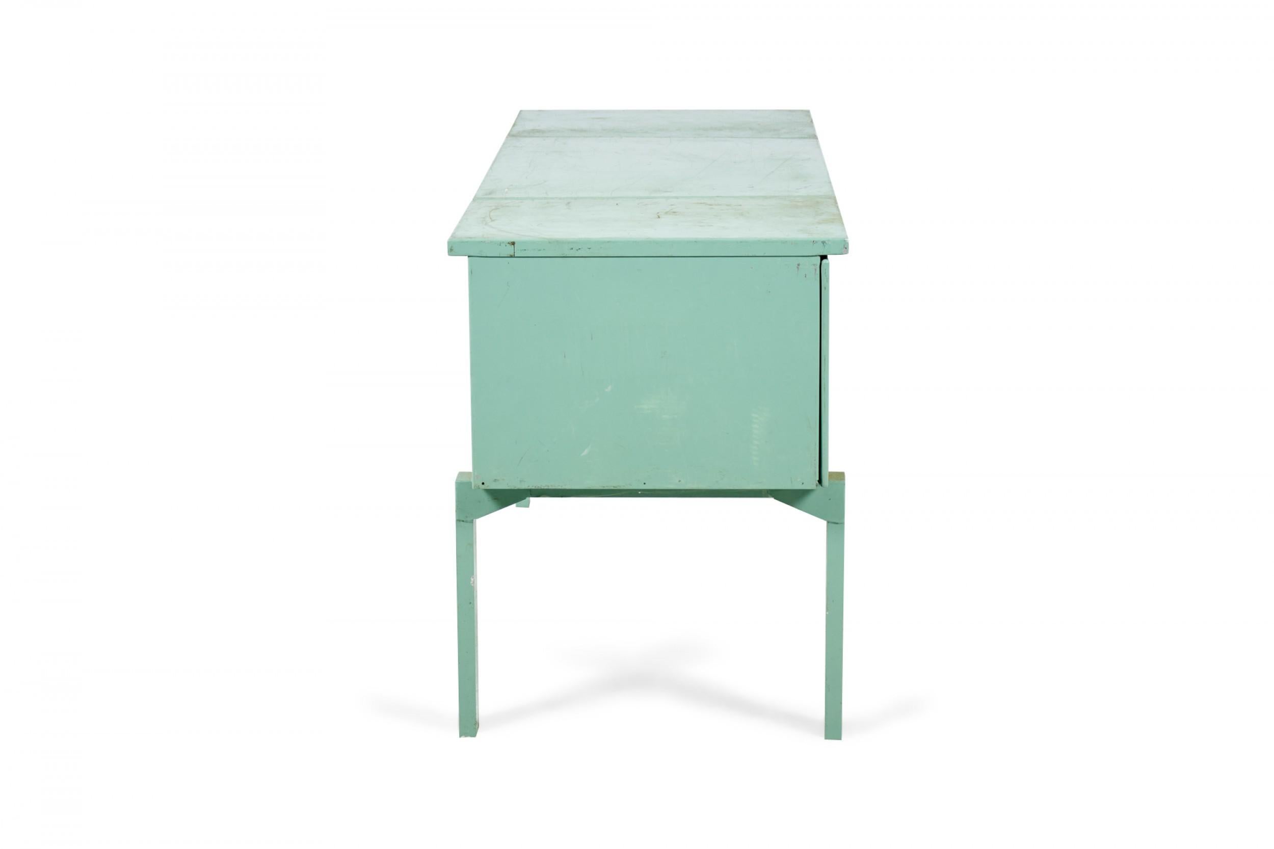 American Mid-Century Blue Coated Aluminum Folding Army Desk 1