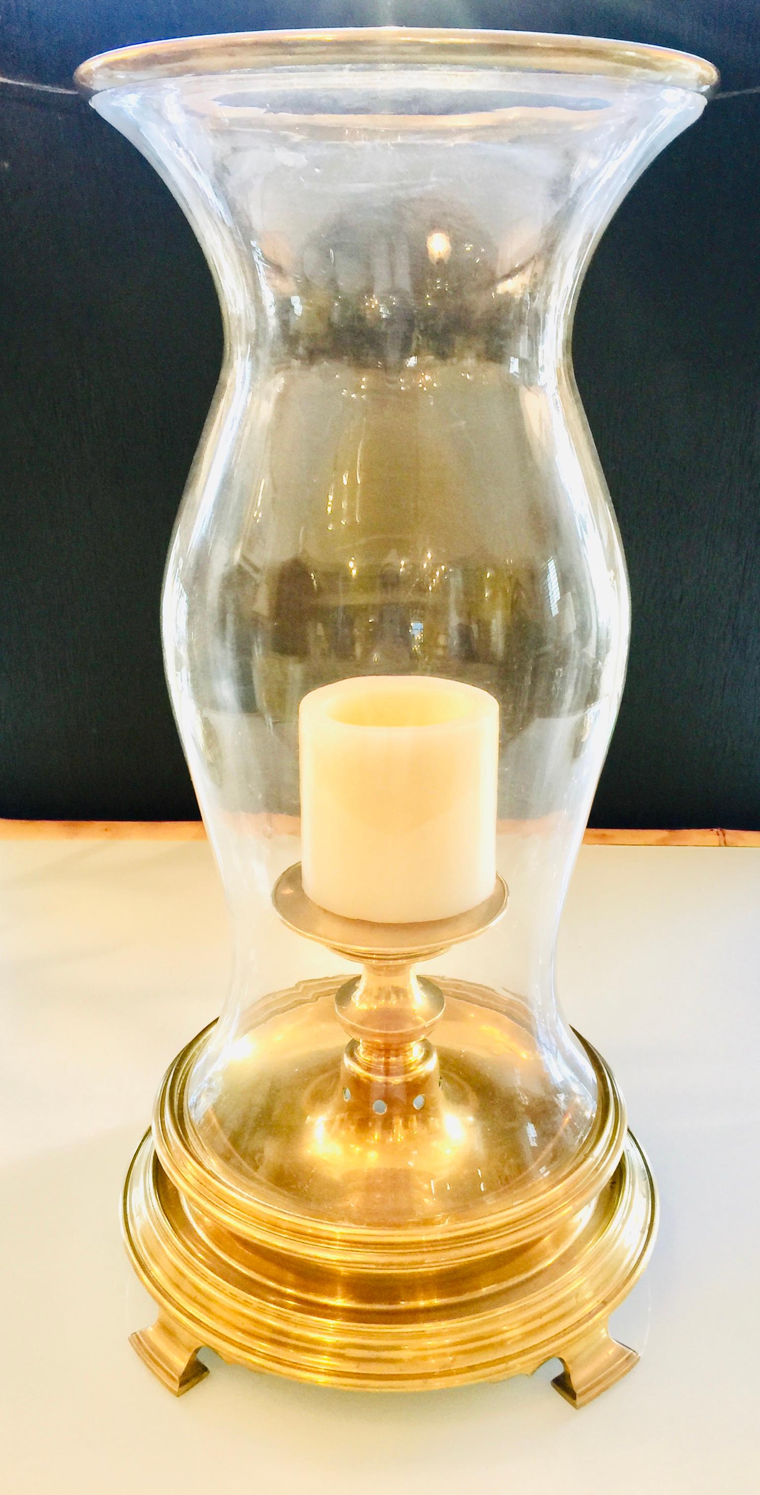 extra large glass hurricane candle holders