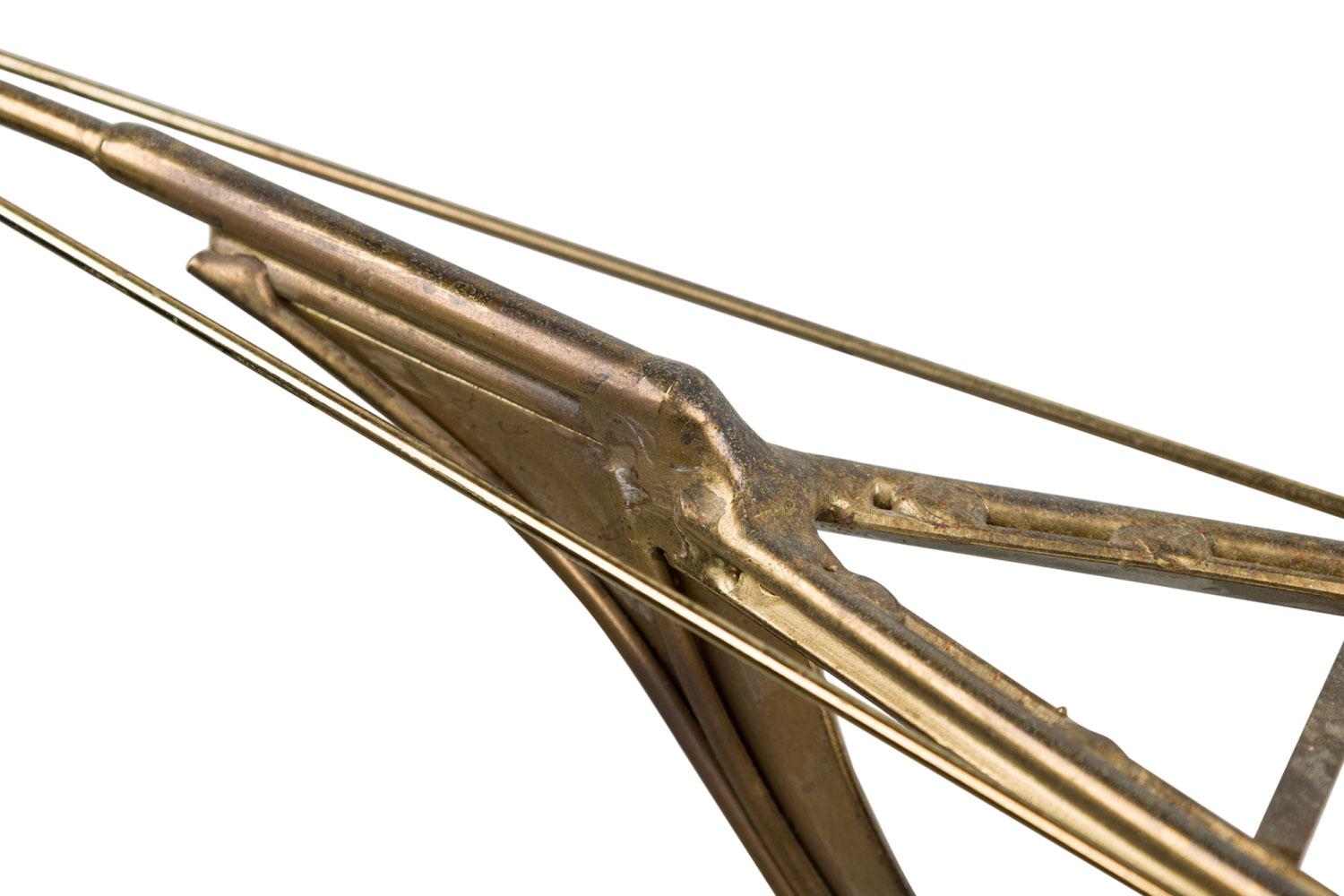 American Mid-Century Brass Model Of Ship By Curtis Jere in vendita 3