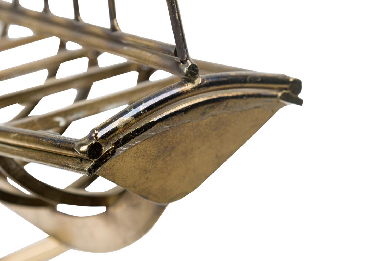 American Mid-Century Brass Model Of Ship By Curtis Jere in vendita 4