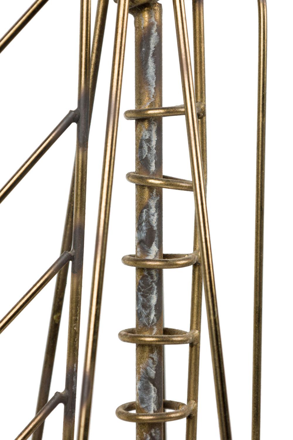 XX secolo American Mid-Century Brass Model Of Ship By Curtis Jere in vendita