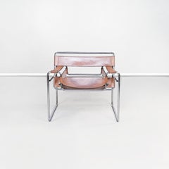 Amerikanischer Wassily B3-Stuhl aus braunem Leder von Breuer für Knoll aus der Jahrhundertmitte, 1970er Jahre