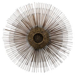 American Mid-Century Brutalist Style Starburst Wall Hanging / Sculpture