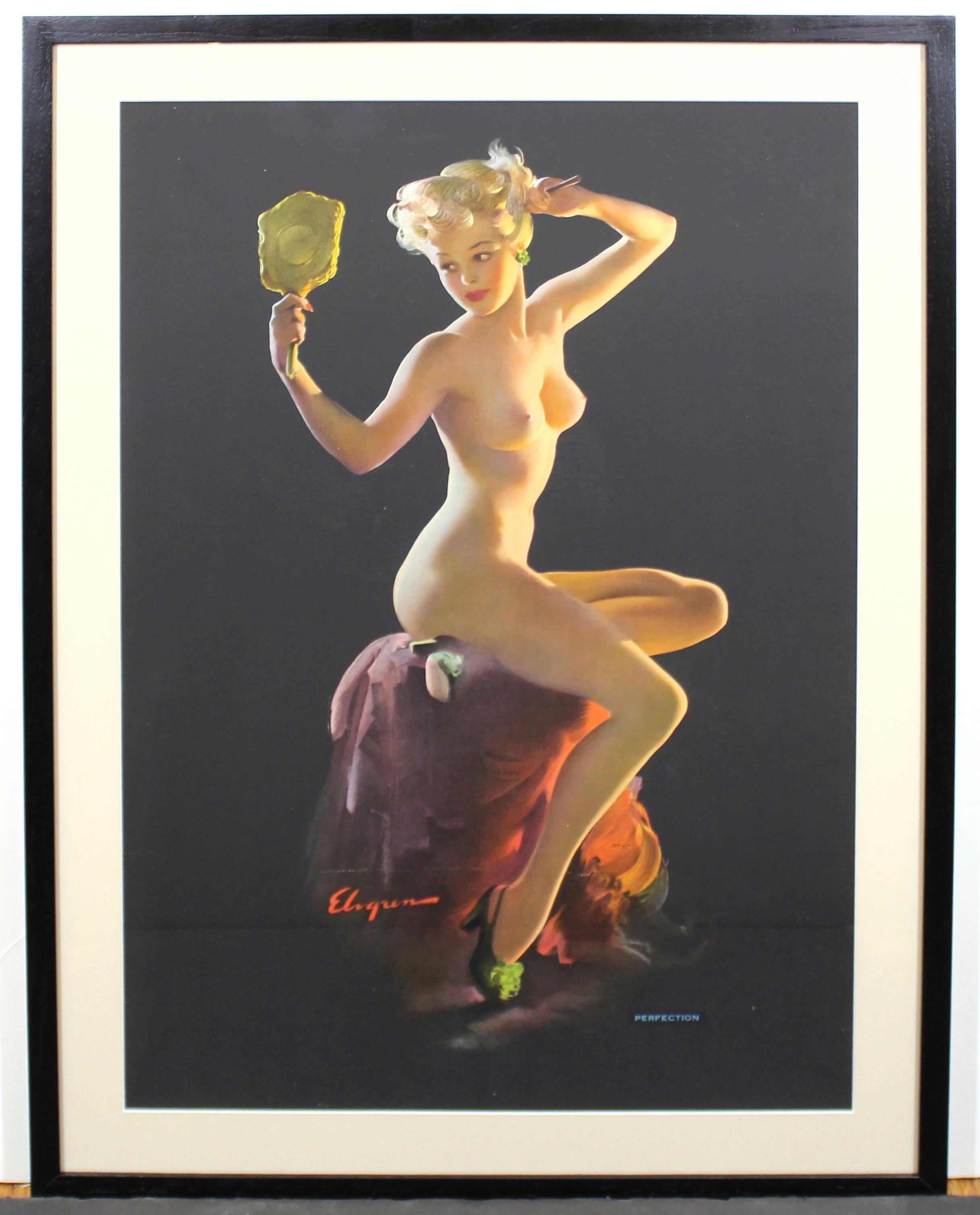 Gil Elvgren Haddon Sundblom Nackte Pin Up Mädchen-Kalenderplakat 5
