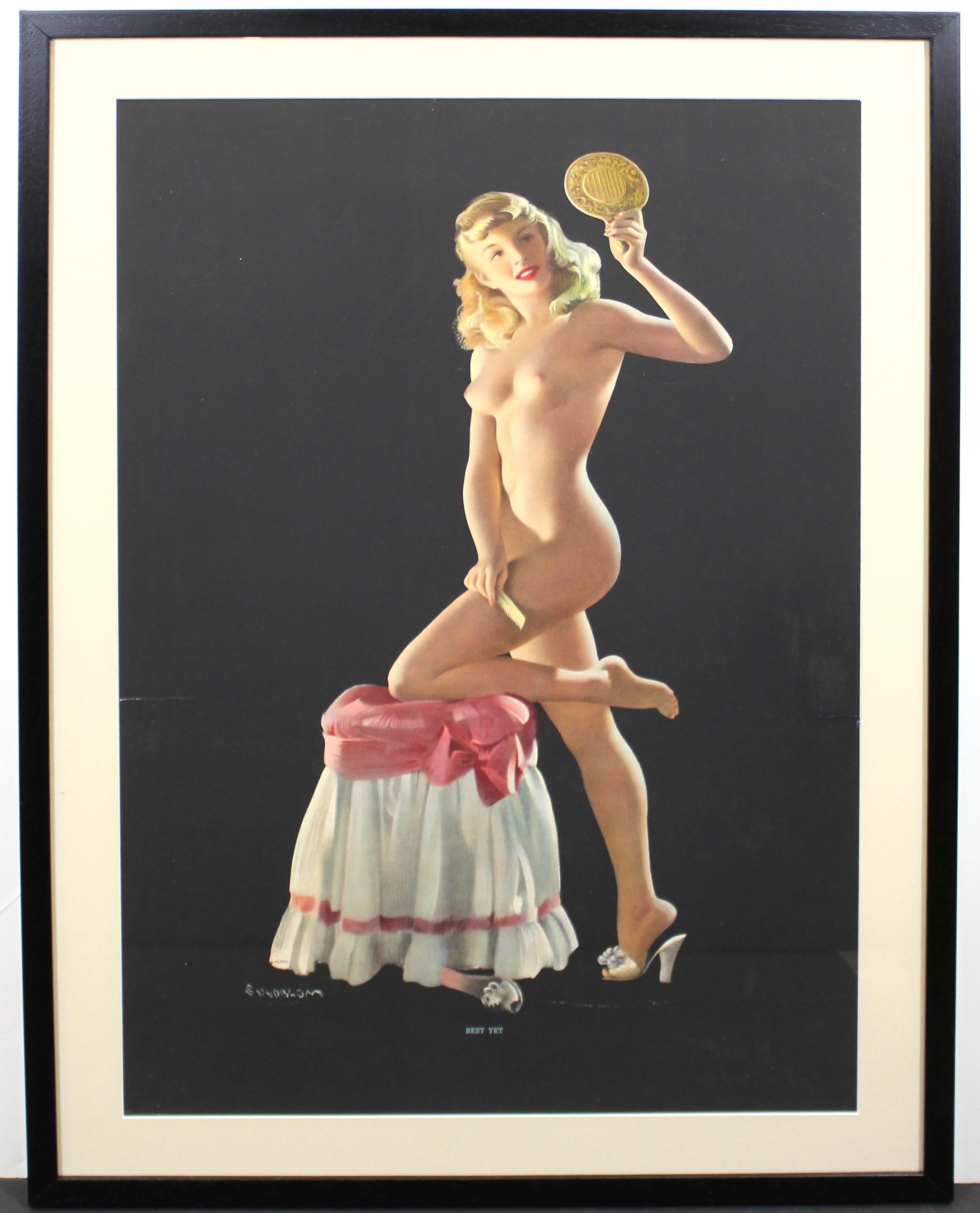 Gil Elvgren Haddon Sundblom Nackte Pin Up Mädchen-Kalenderplakat 10