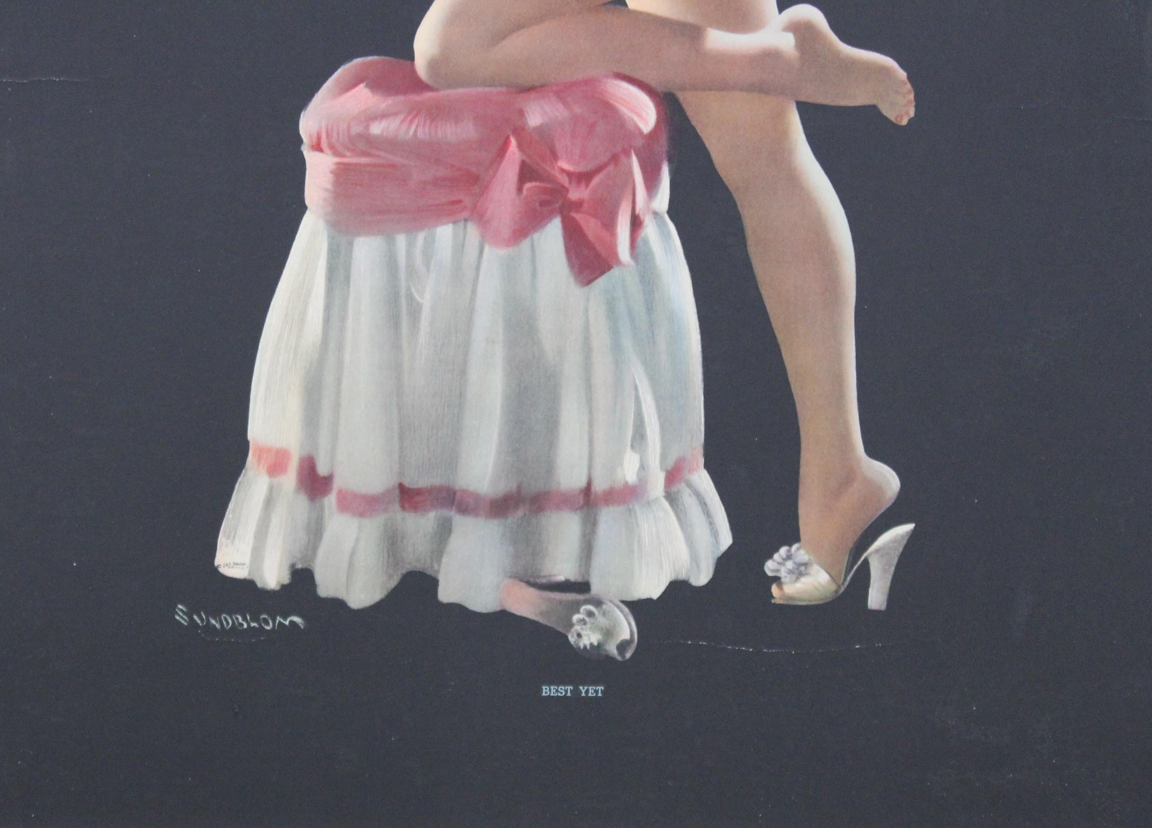 Gil Elvgren Haddon Sundblom Nackte Pin Up Mädchen-Kalenderplakat 13