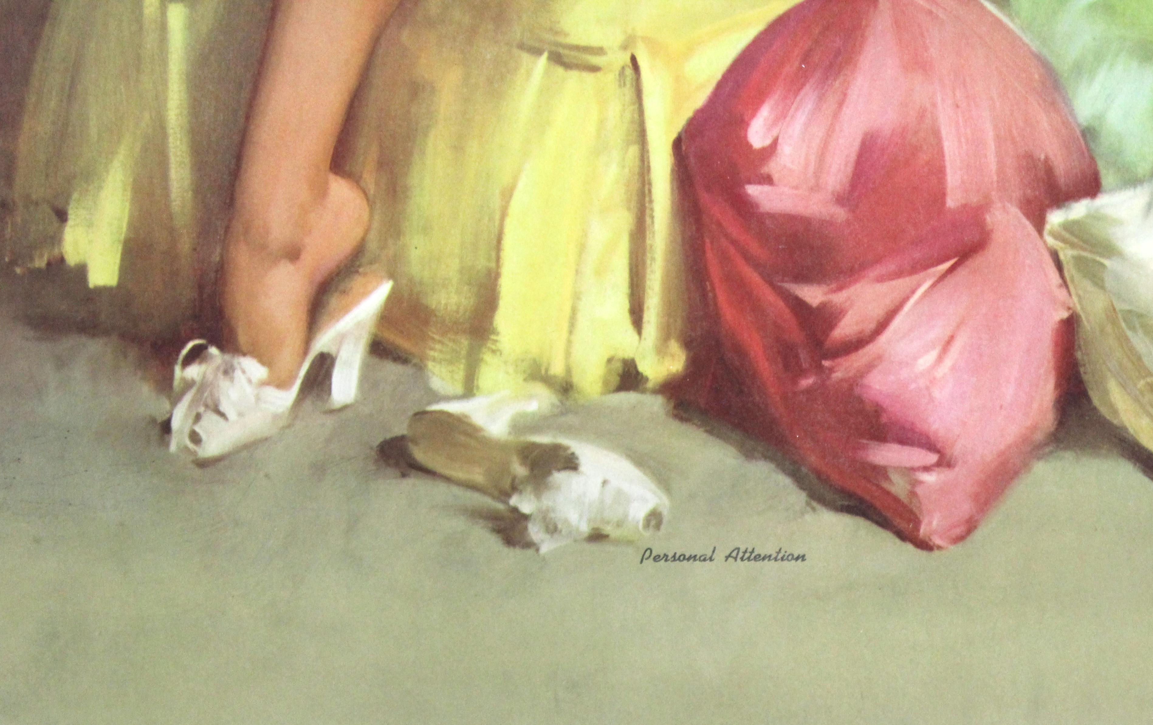 Gil Elvgren Haddon Sundblom Nackte Pin Up Mädchen-Kalenderplakat (Mitte des 20. Jahrhunderts)
