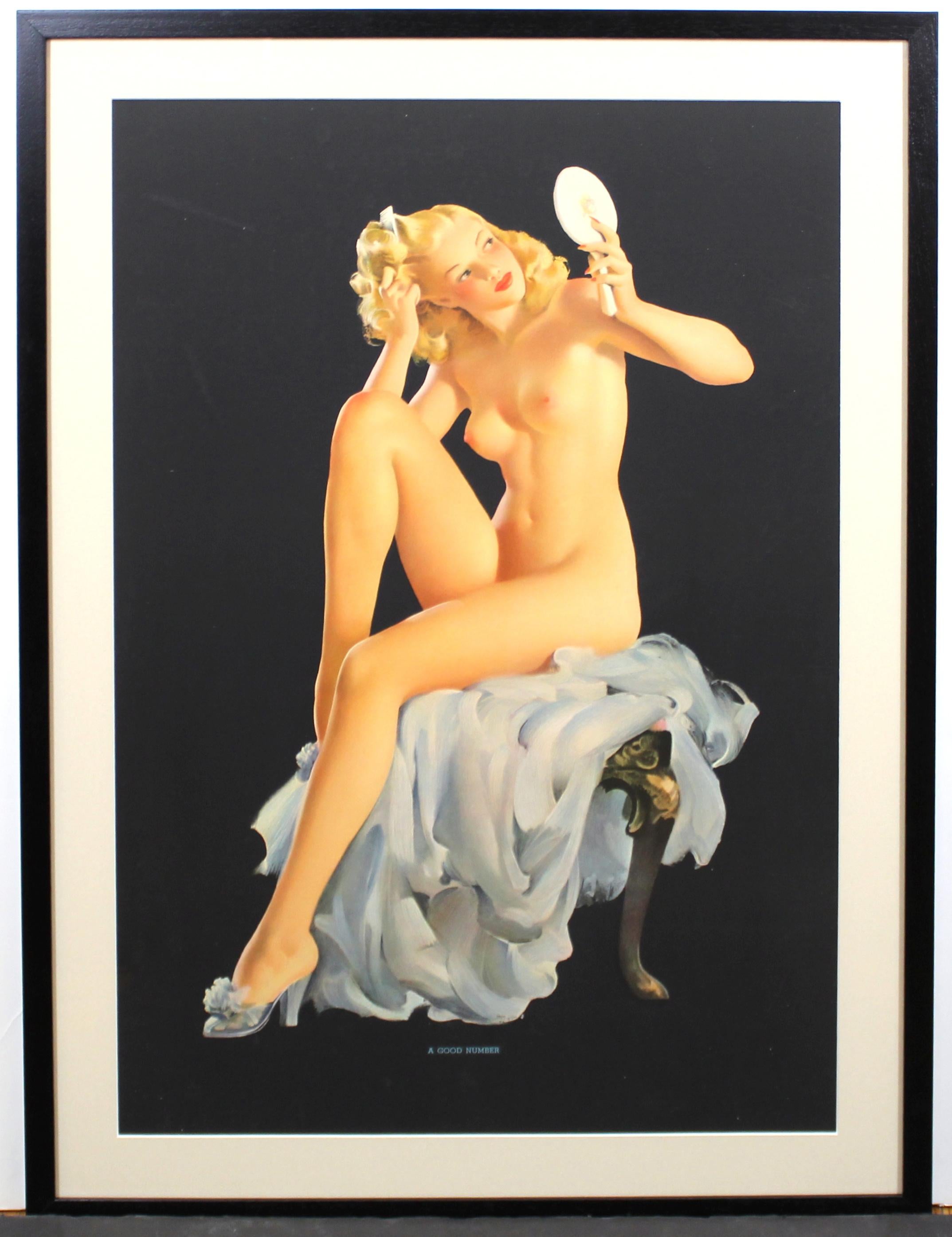 Gil Elvgren Haddon Sundblom Nackte Pin Up Mädchen-Kalenderplakat 1