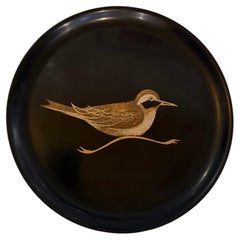 American Mid Century California Design Sandpiper Bird Tray by Couroc California