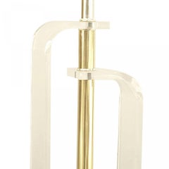American Mid-Century Chrome and Lucite Table Lamp