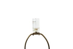 American Midcentury Chrome and Lucite Table Lamp