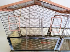 American Mid-Century Chrome & Enamel Ultimate Cage for a Bird from the Burbs!