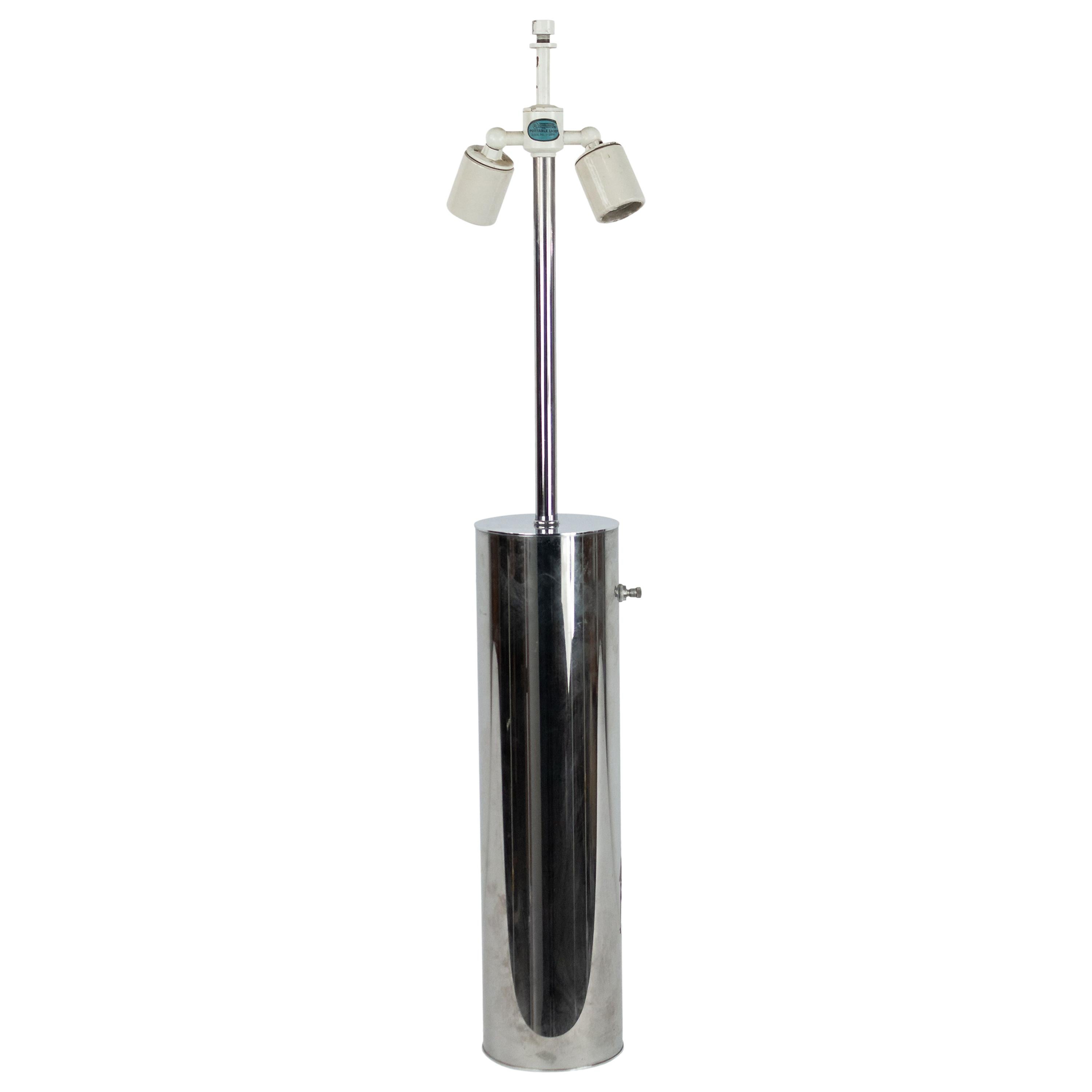 American Midcentury Chrome Table Lamp For Sale
