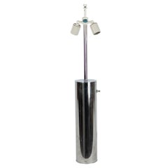 Lampe de table chromée américaine du milieu du siècle