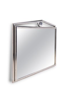 American Mid-Century Chrome Wall Mirror