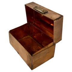 American Mid Century Copper Vintage small Recipes Decorative Box