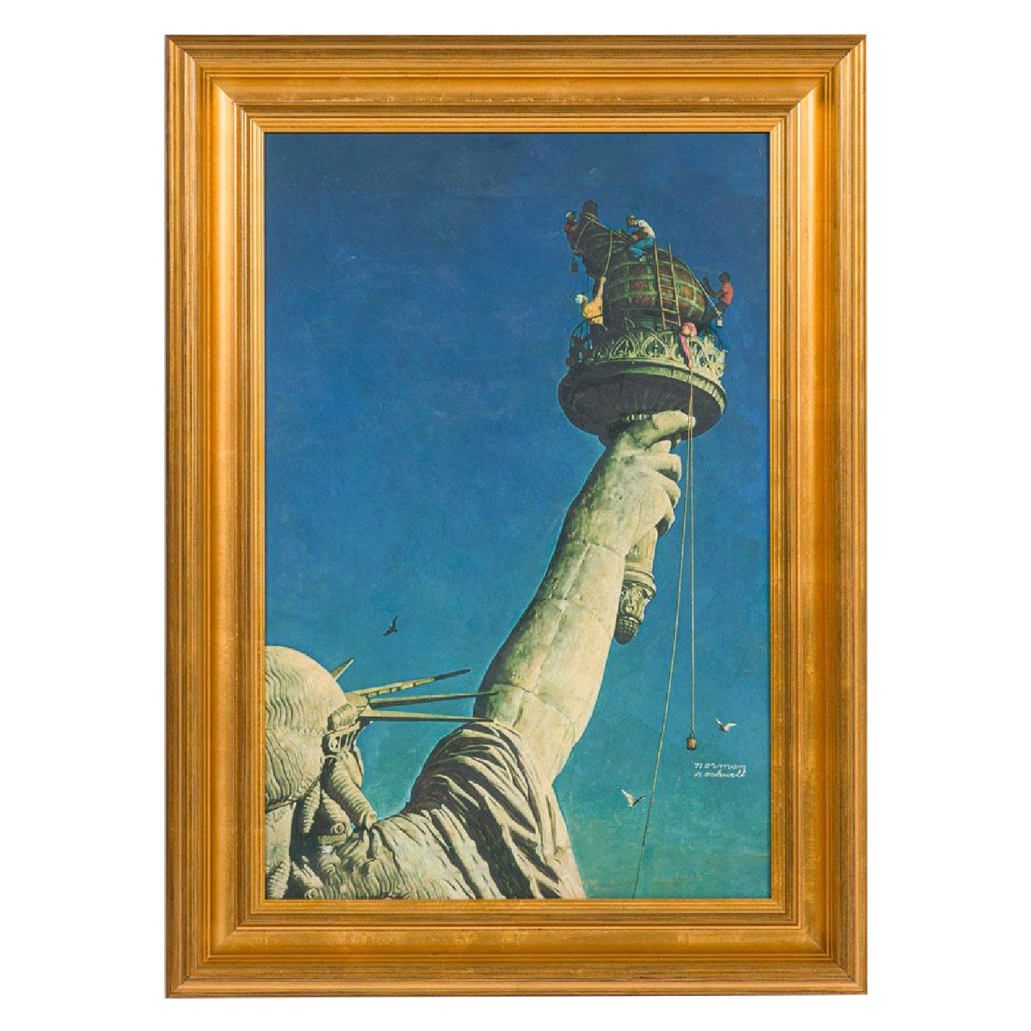 Amerikanische Mid-Century-Kopie von "Die Freiheitsstatue" (1946), von Norman Rockwell