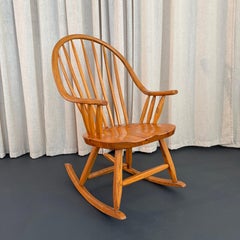 American Mid-Century Craftsman Continuous Bow Rocking Chair