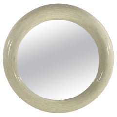 Vintage American Mid-Century Cream Tessellated Bone Mirror