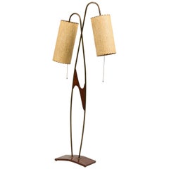 American Mid-Century Dual Shade Atomic Floor Lamp