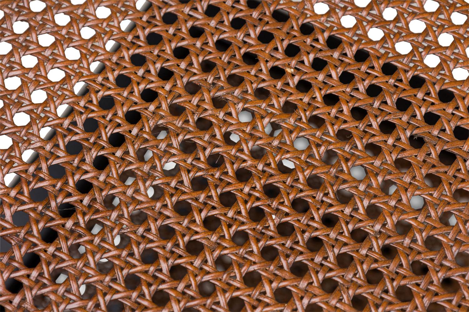 20ième siècle American Mid-Century Ebonized and Cane Three Tier Table en vente