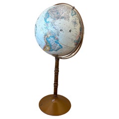 Globe de sol américain du milieu du siècle dernier par Reploge Globes