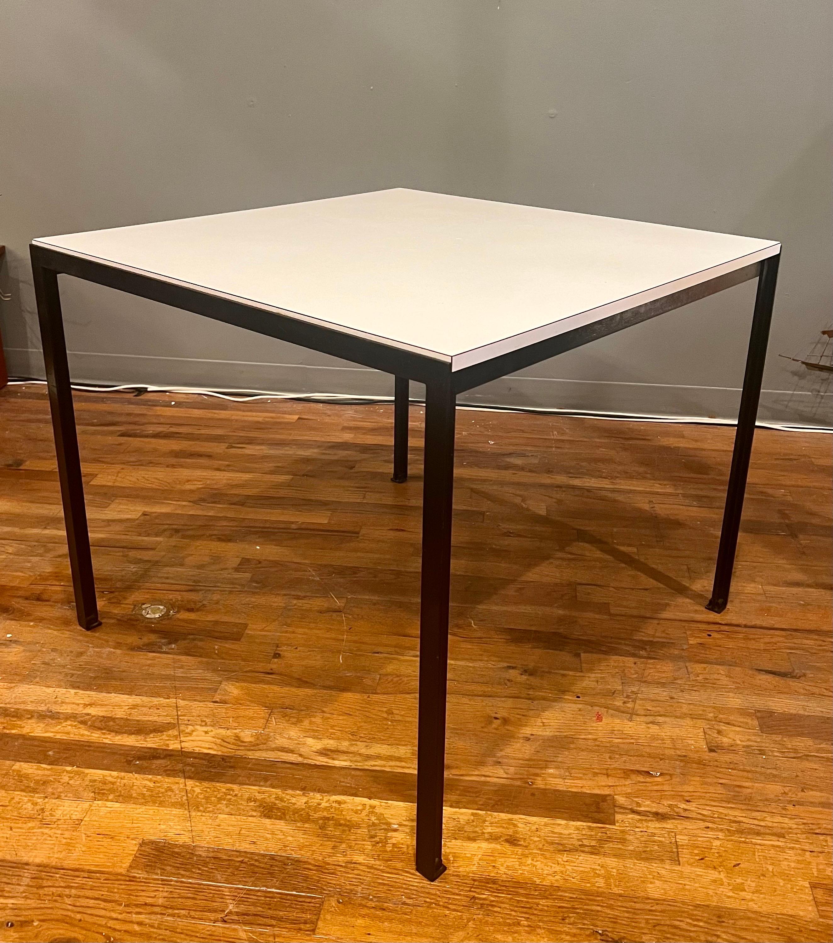American Mid Century Florence Knoll T-Angle Dining Table for Knoll Associates In Excellent Condition For Sale In San Diego, CA