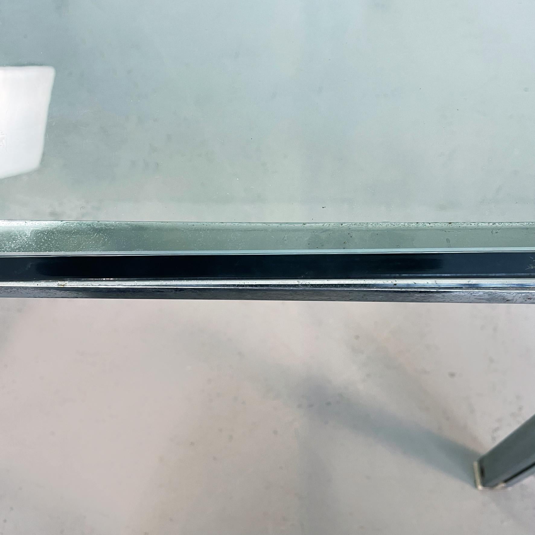 American Mid-Century Glass and Steel Luar Coffee Table by Ross Littell, 1970s For Sale 4