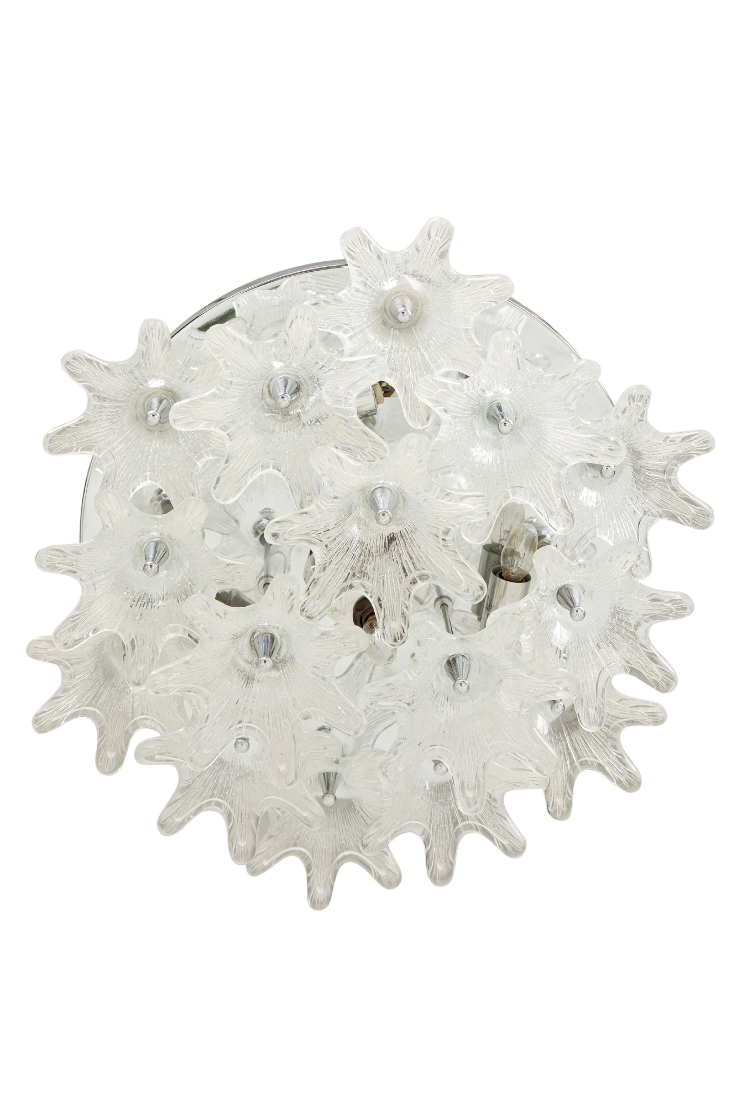 Plafonnier Americano de Vidrio de Mitad de Siglo Bloom Cluster en venta 1