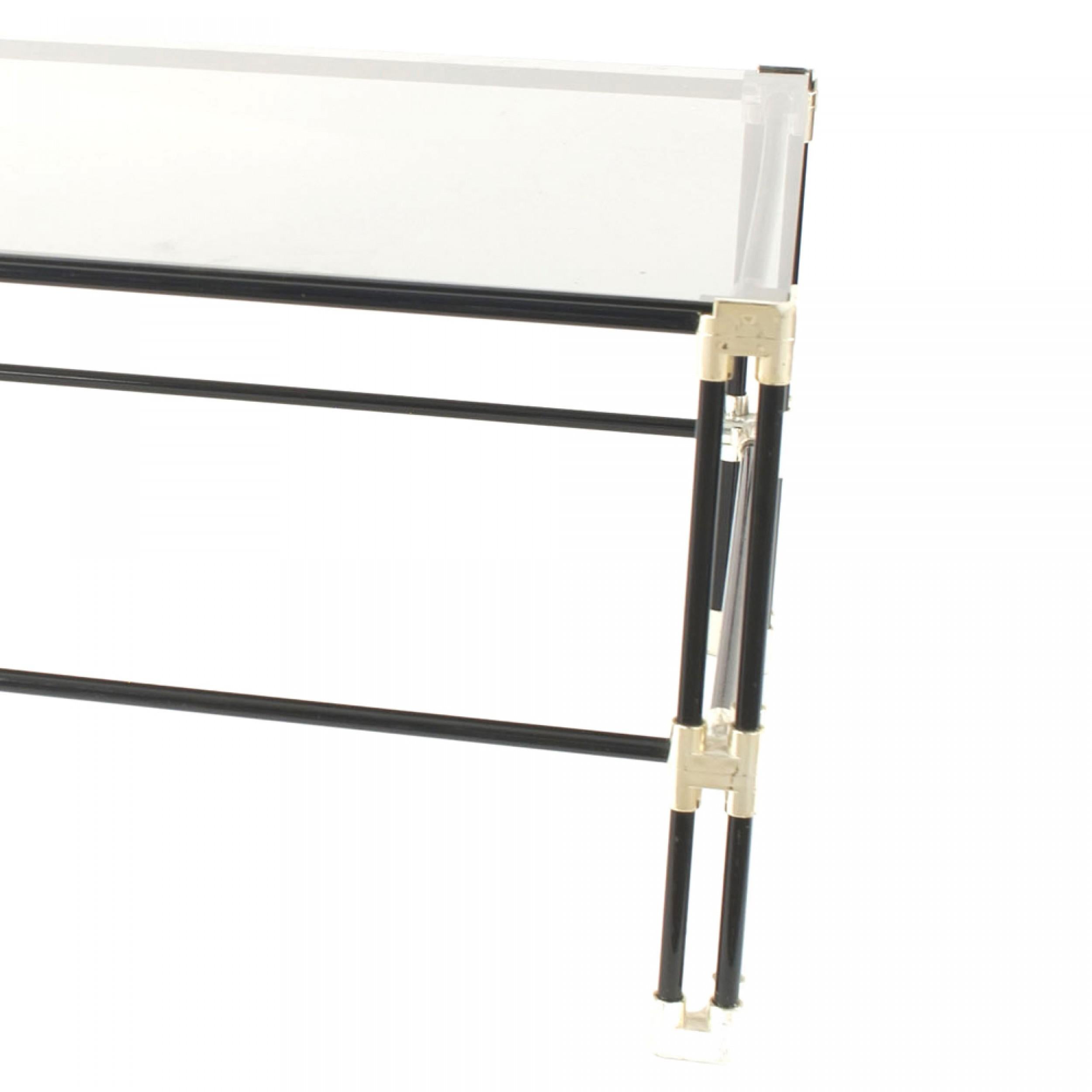 Americano Tavolino da caffè in vetro della metà del secolo scorso in vendita