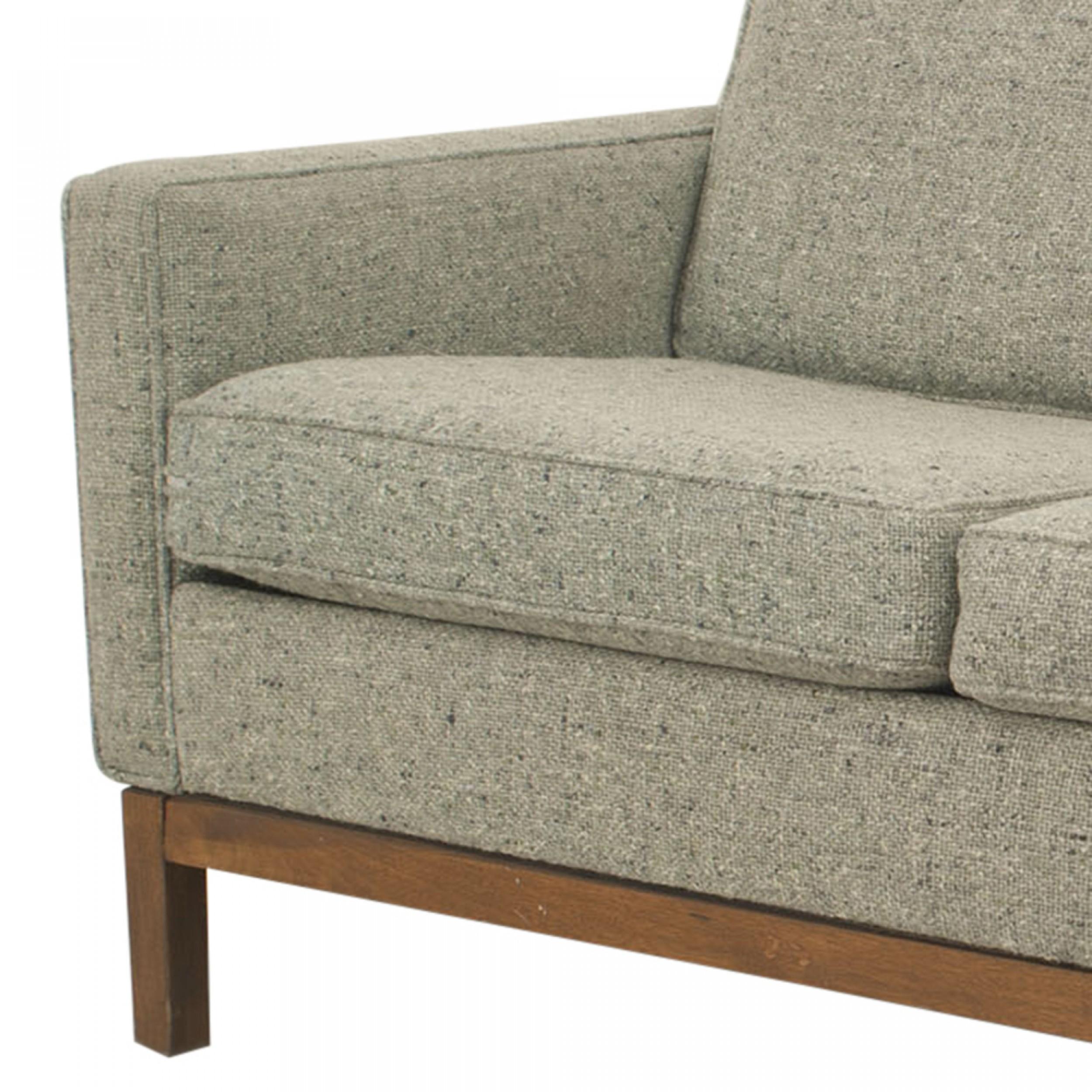 Hand-Crafted American Mid-Century Gray Wood 4-Piece Living Room Set For Sale