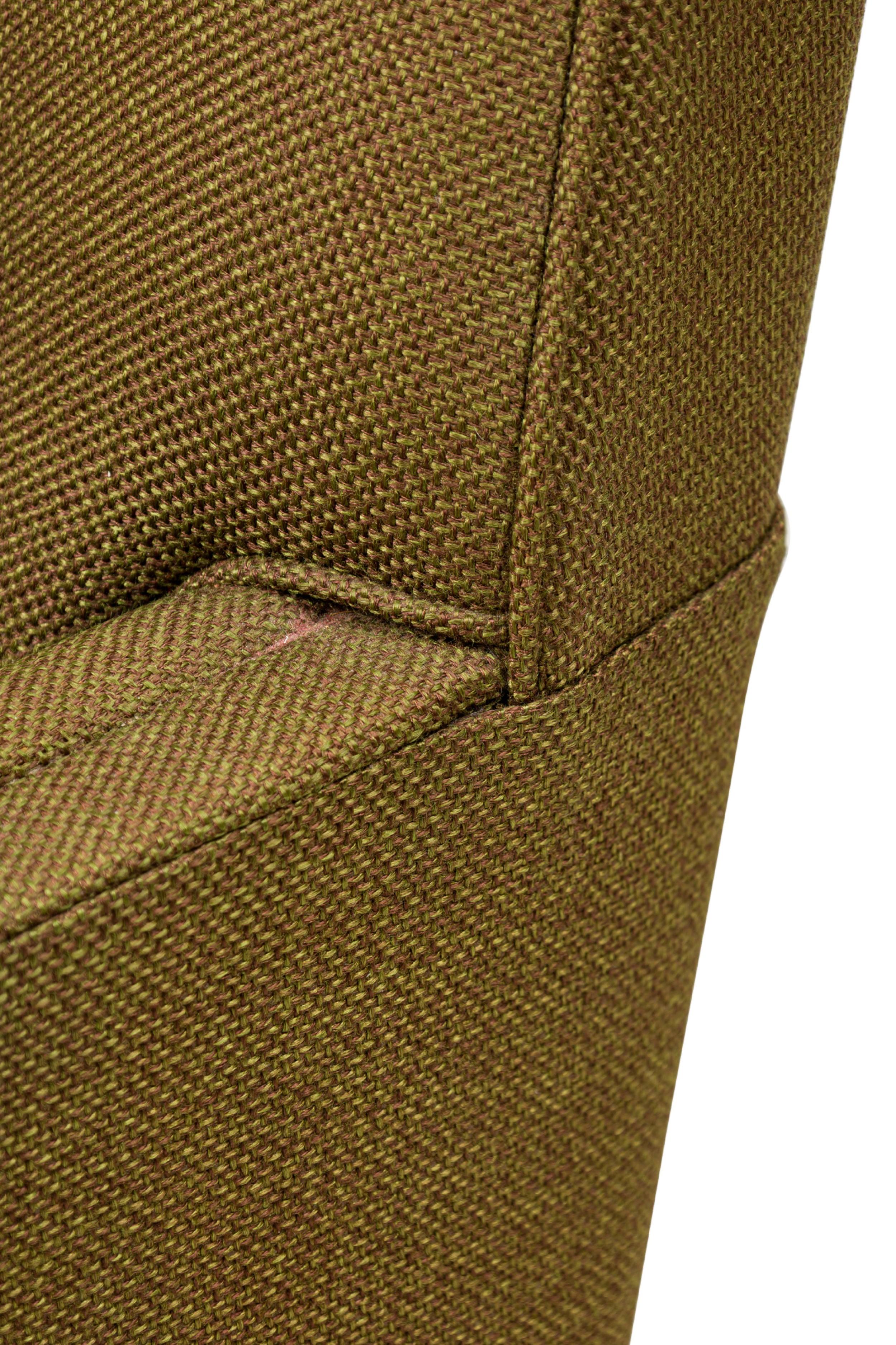 20ième siècle Fauteuil américain du milieu du siècle, tapissé en vert et en Brown en vente