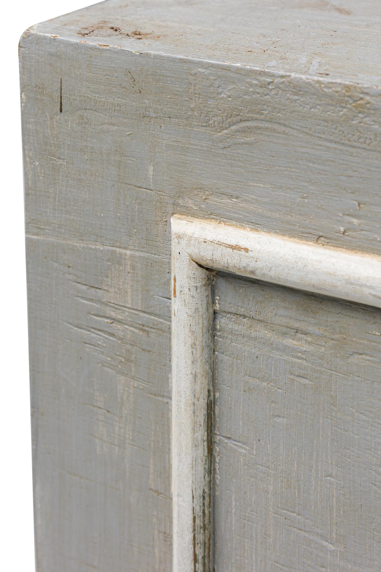 American Mid-Century Grey Painted Pedestal For Sale 1
