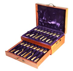 American Midcentury, Hand Cast & Polished, Limited Edition, Shah Mat Chess Set