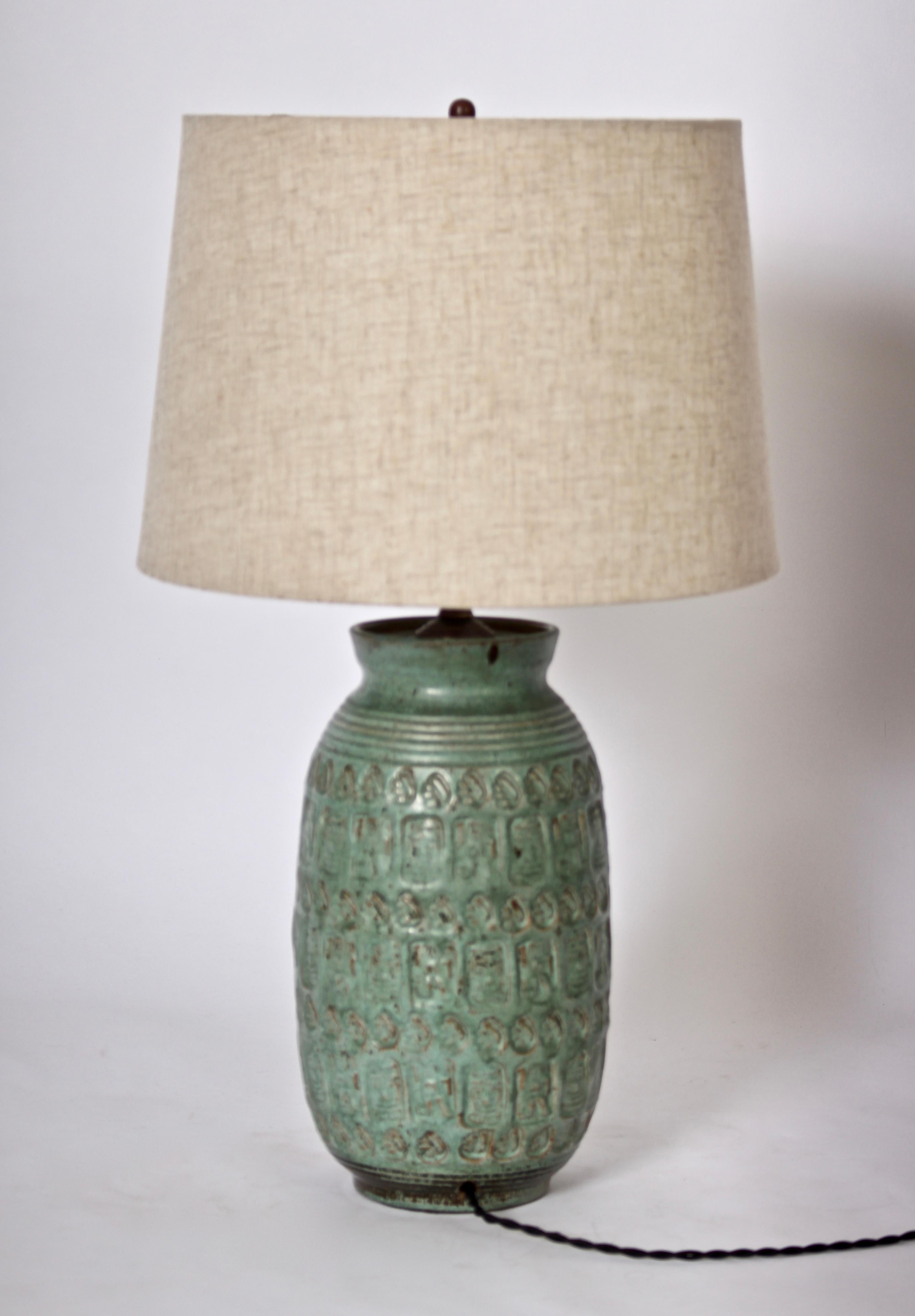celadon table lamp
