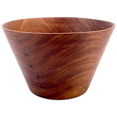 American Midcentury Hand-Turned Walnut Bowl