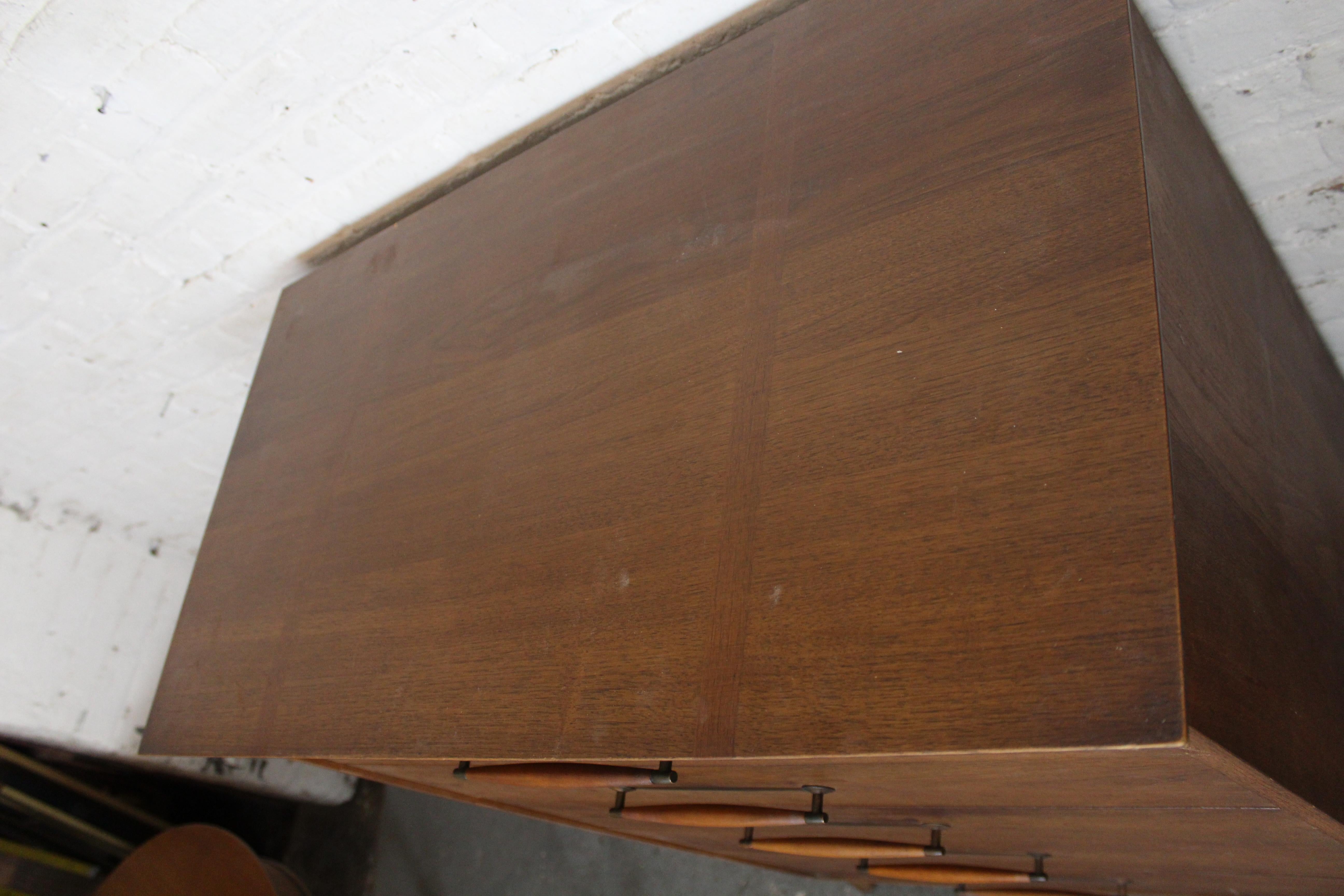 Metal American Mid-Century Highboy Dresser by Heritage Henredon