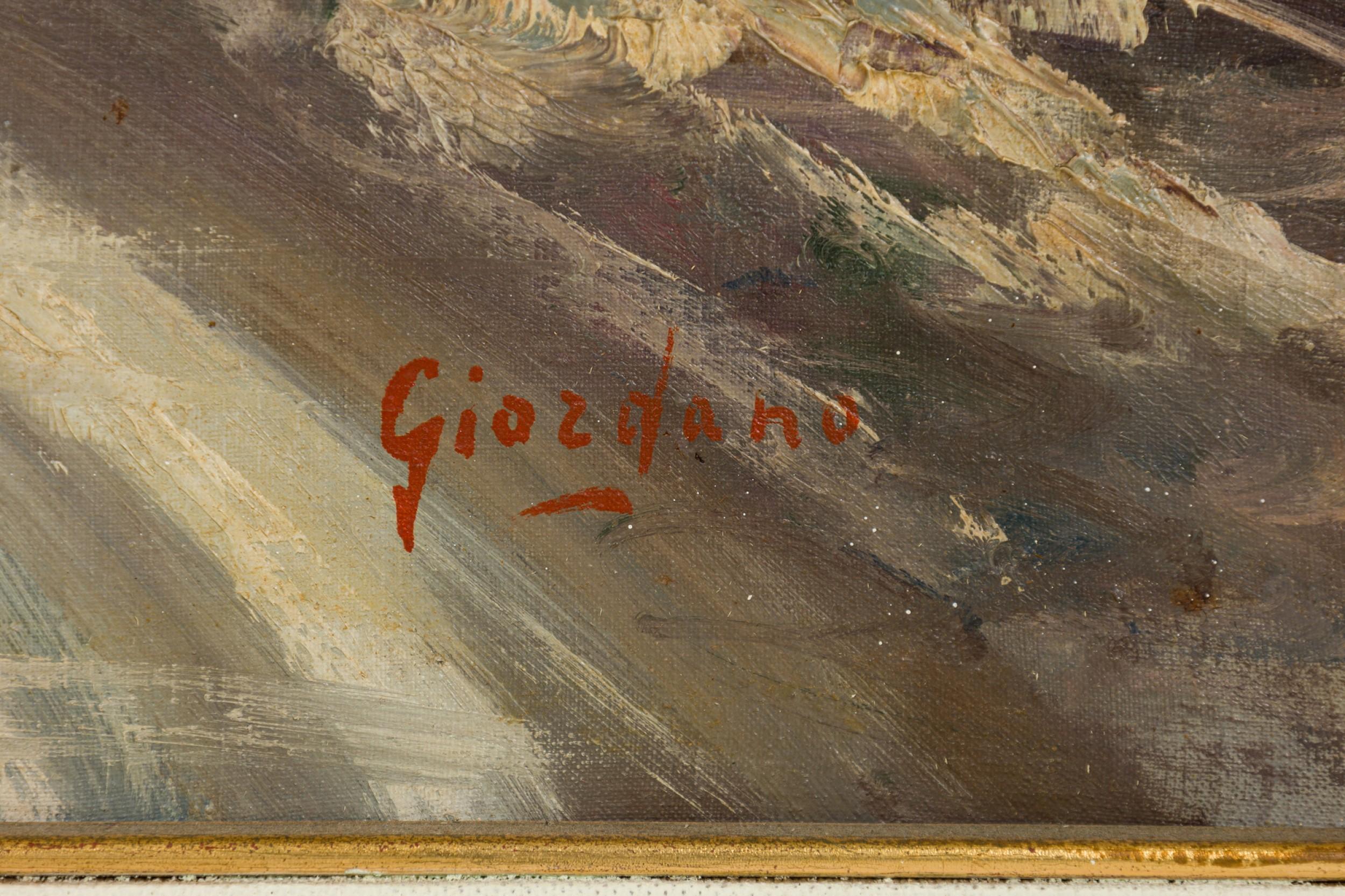 Americano Quadro di paesaggio invernale in stile impressionista americano della metà del secolo scorso in vendita