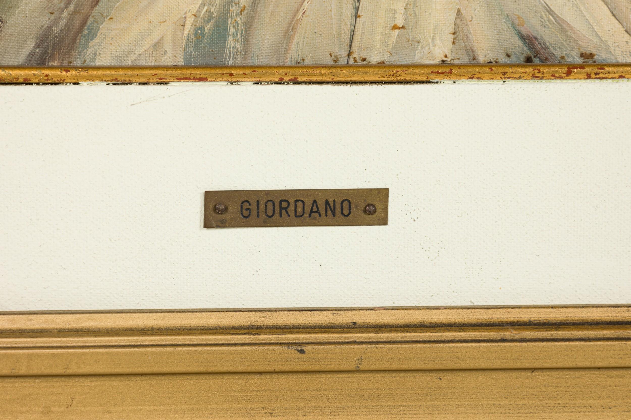 Dipinto a mano Quadro di paesaggio invernale in stile impressionista americano della metà del secolo scorso in vendita