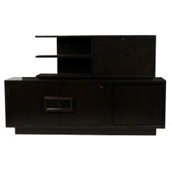 American Mid-Century James Mont Black Lacquer Sideboard
