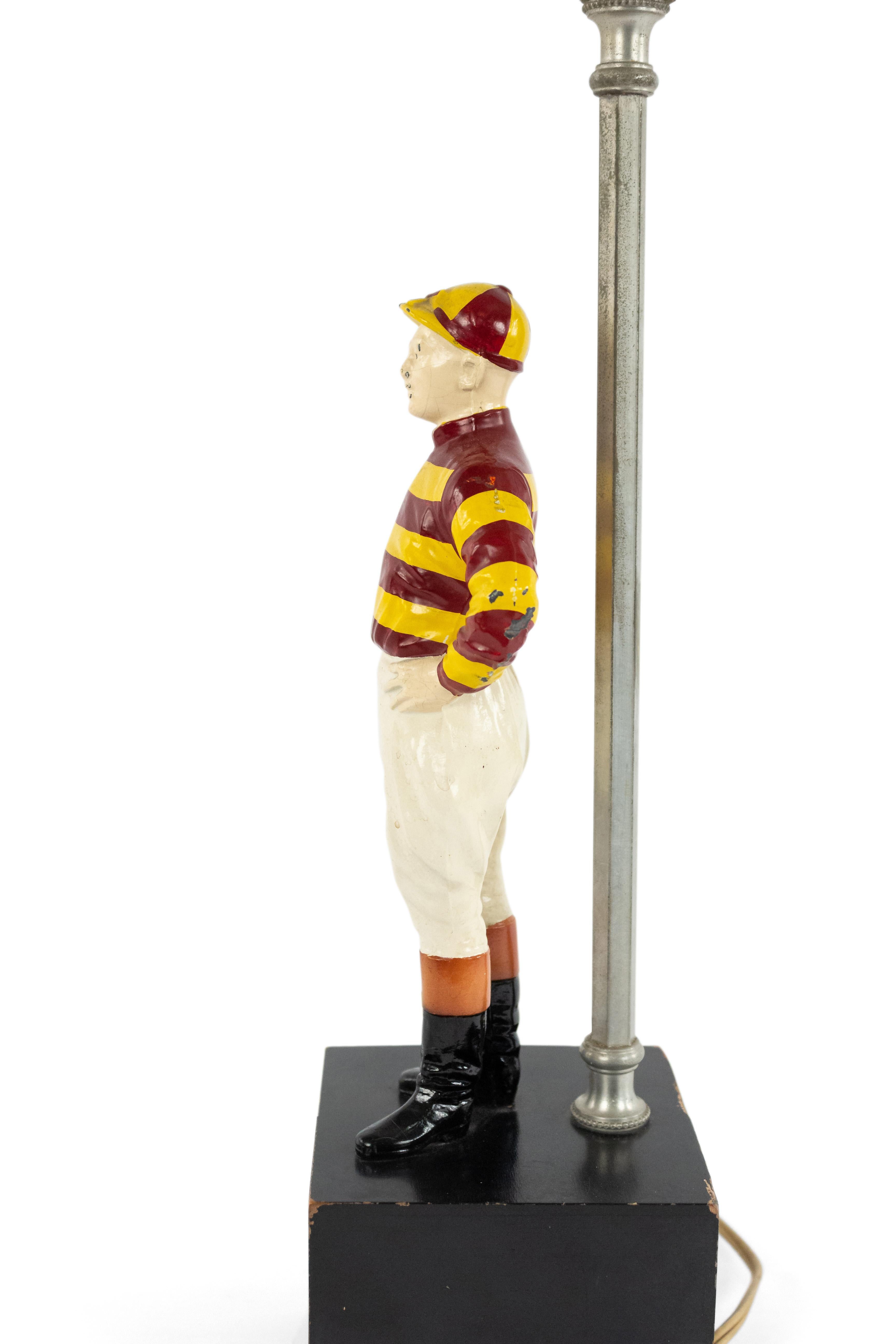 20th Century American Mid-Century Jockey Figure Table Lamp For Sale