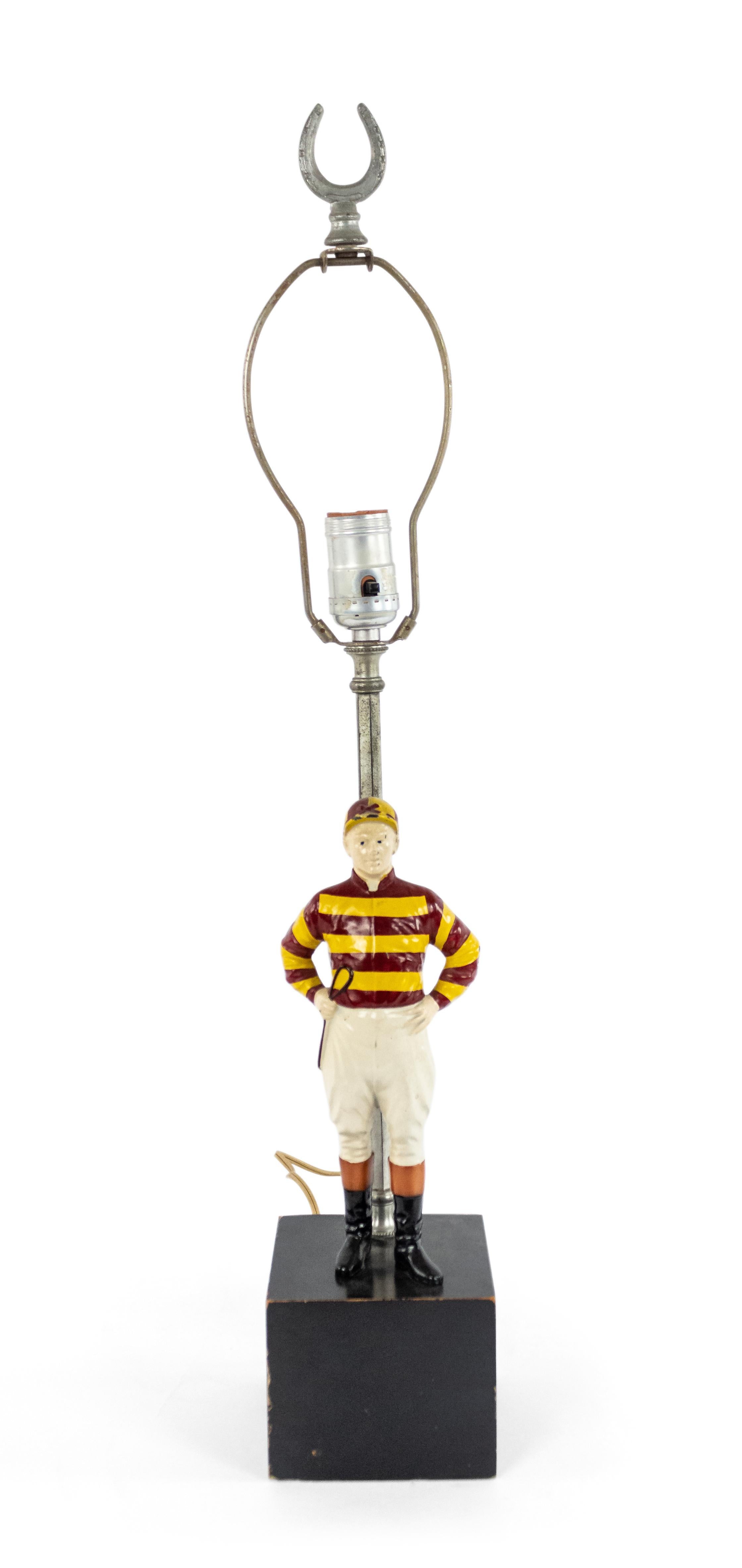 American Mid-Century Jockey Figure Table Lamp For Sale 1