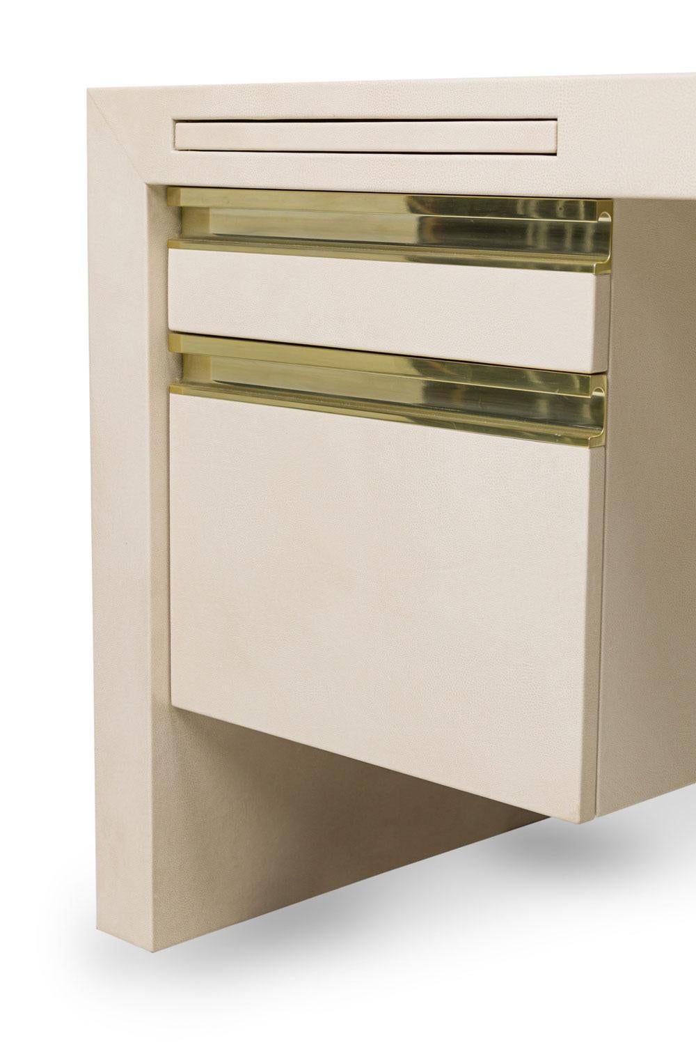 American Mid-Century Karl Springer Style Custom Built Desk in vendita 6