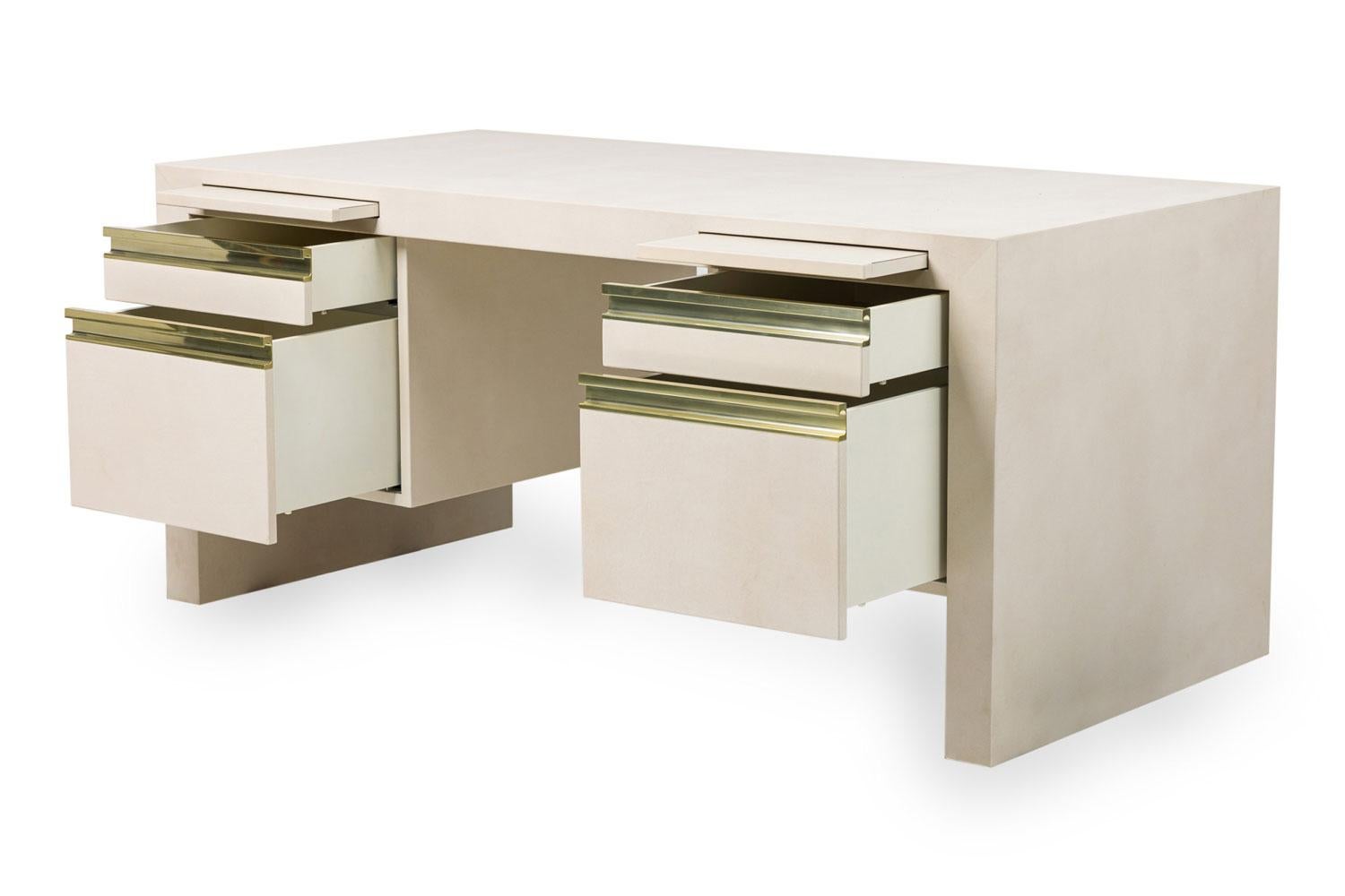 XX secolo American Mid-Century Karl Springer Style Custom Built Desk in vendita